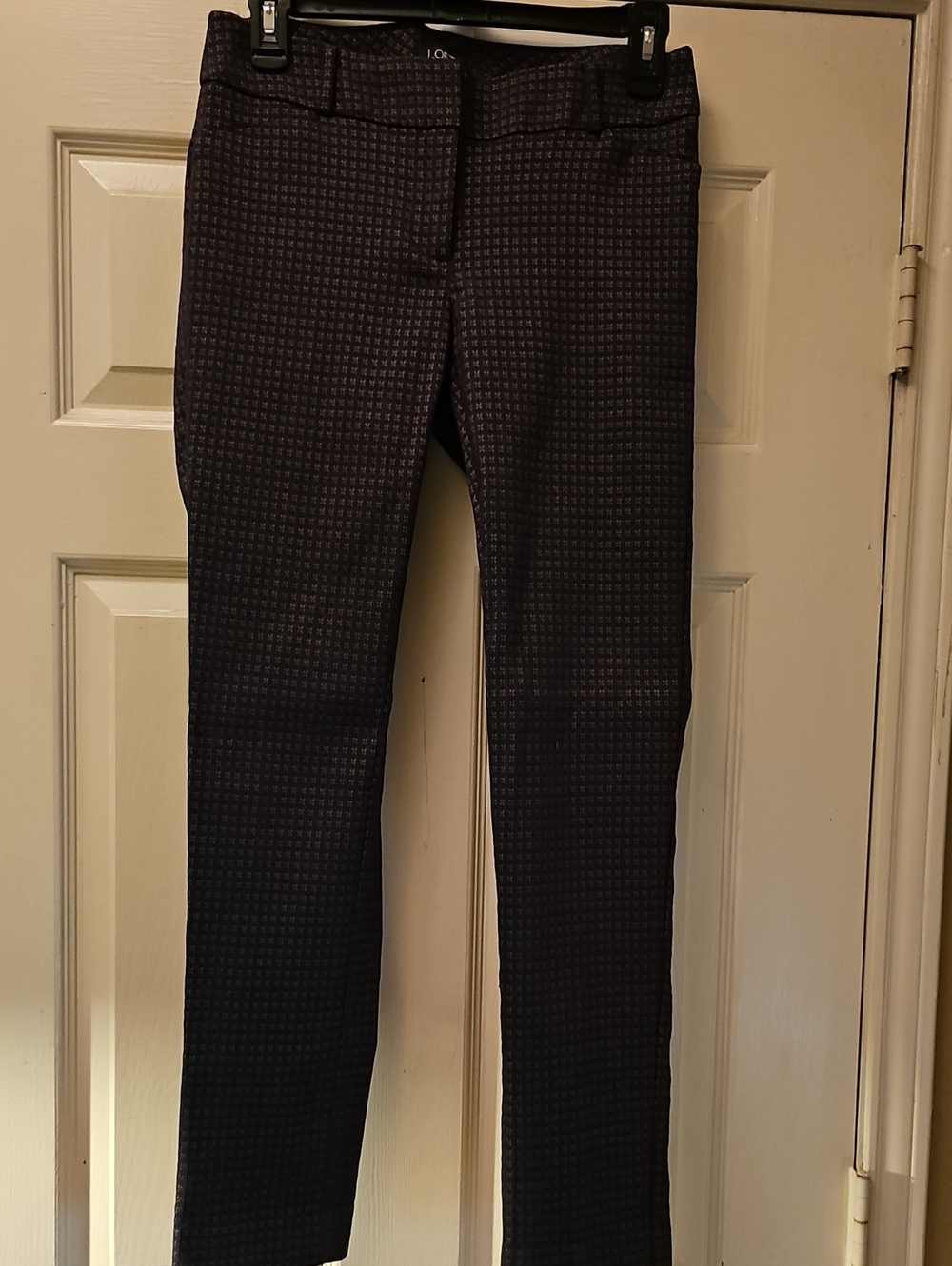 LOFT Black Textured Slim Chinos